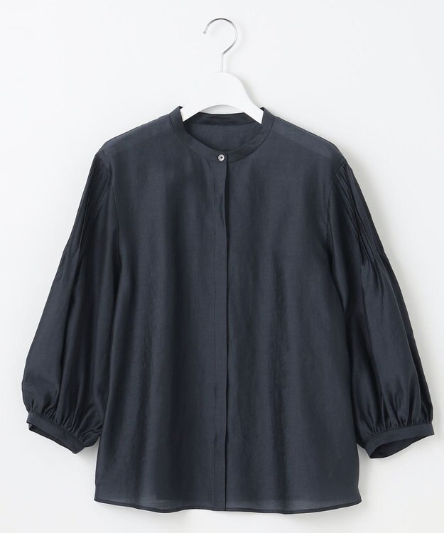 自由区 【洗える】エアーフロストタンブラー ブラウス ネイビー系