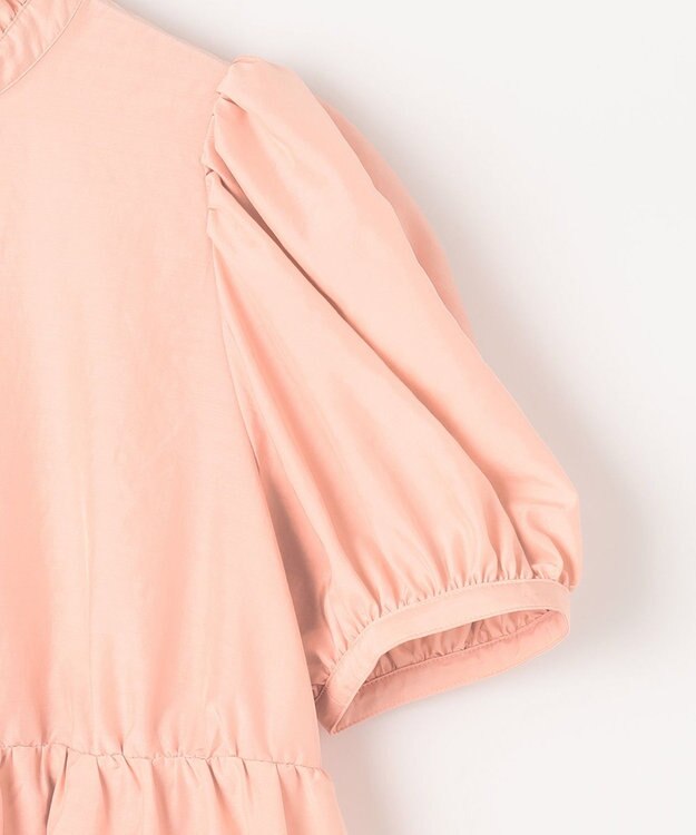 #Newans 【ANSWER for 骨格ウェーブ】フリルカラーパフスリーブチュニック ピンク系