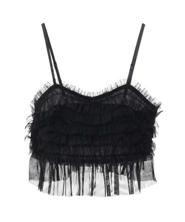 earth music&ecology チュールビスチェ Black