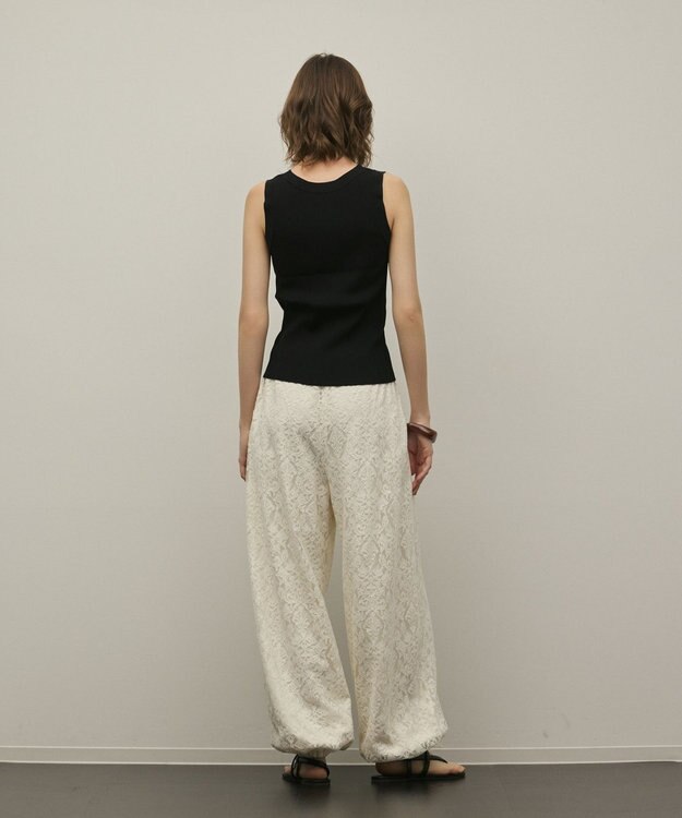 GRACE CONTINENTAL リブニットタンクトップ ブラック