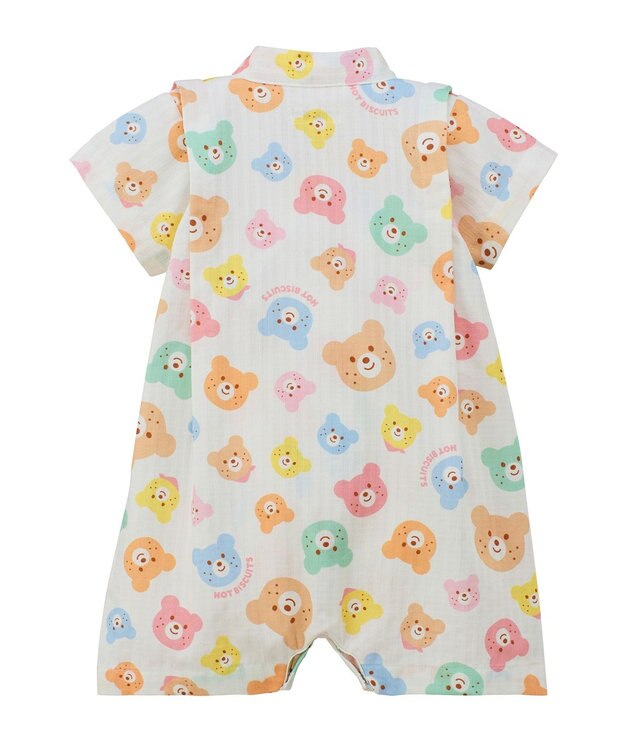 MIKI HOUSE HOT BISCUITS 総柄 ベビー甚平オール ギフトセット【BOX付き】 白