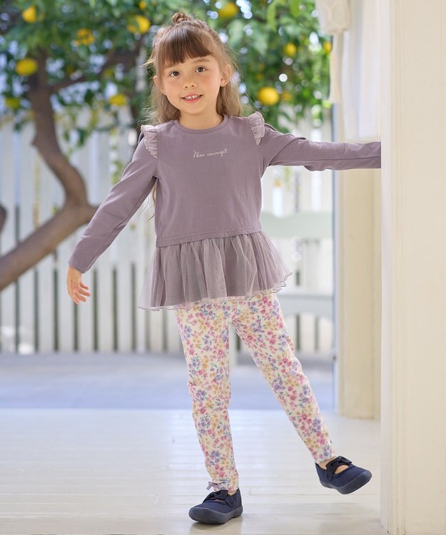 ANY KIDS フルレングス レギンス 花柄