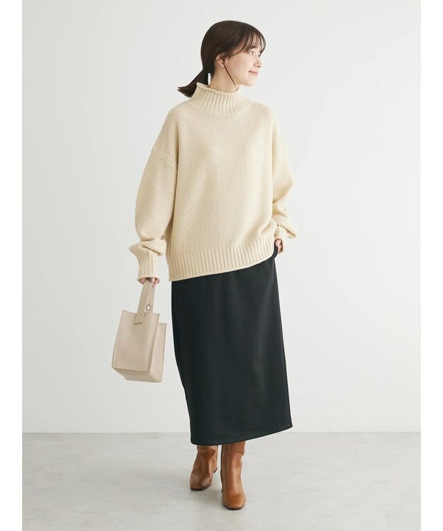 Green Parks 洗える　カノコ編みニットプルオーバー Ivory