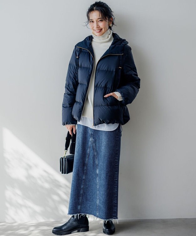 23区 L 【RED CARD TOKYO×23区】デニム Iライン スカート ミッドブルー