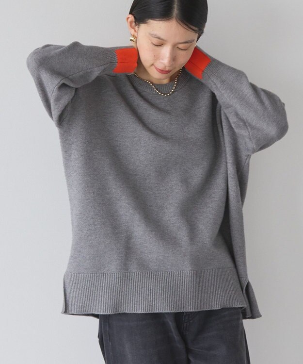 AMERICAN HOLIC バイパチラグランニットプルオーバー Gray Mixture