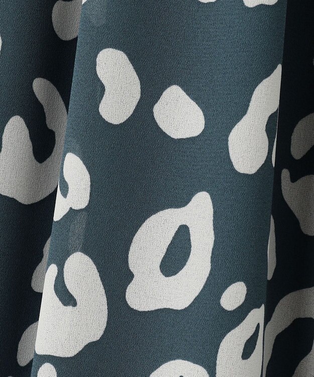 ICB 【洗える】レオパードプリント ティアードスカート パイングリーン系6