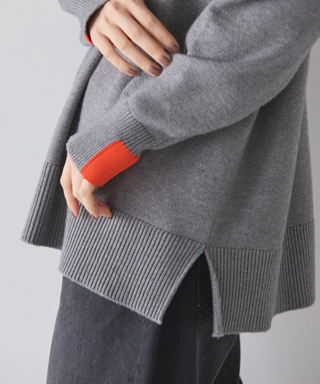 AMERICAN HOLIC バイパチラグランニットプルオーバー Gray Mixture