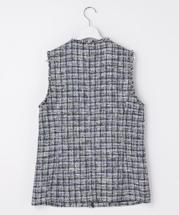 J.PRESS LADIES L ファニーツイード ジレ ネイビー系