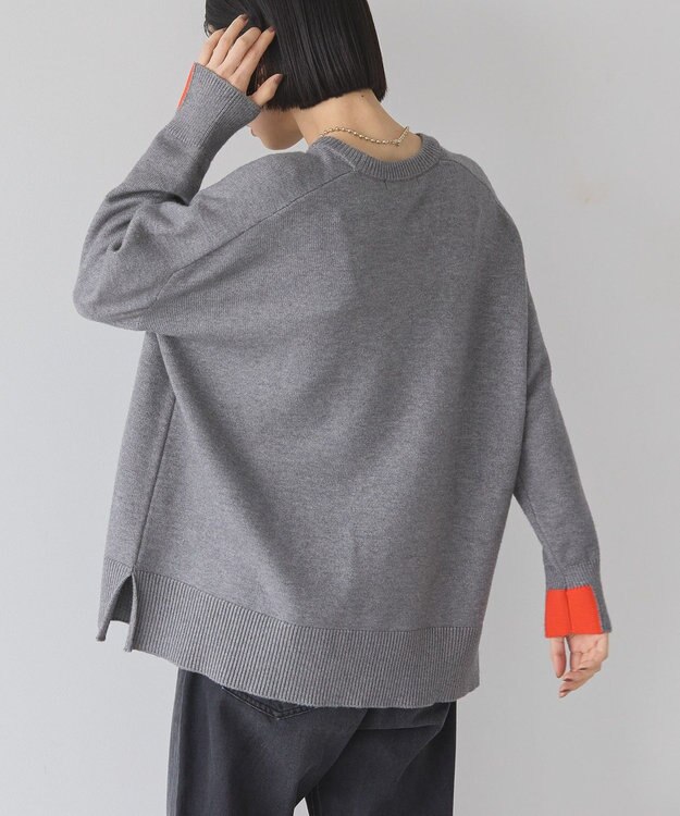 AMERICAN HOLIC バイパチラグランニットプルオーバー Gray Mixture