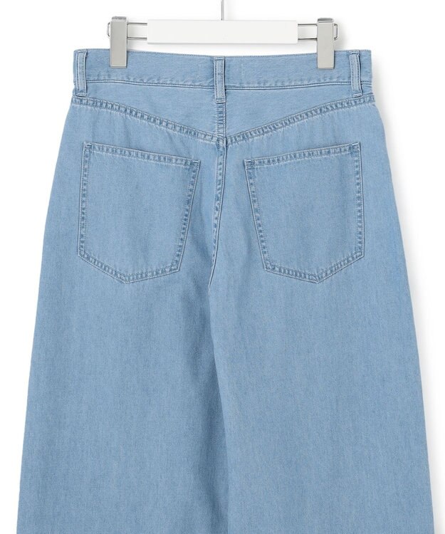 23区 【Oggi4月号掲載/洗える】23区DENIM ライトダンガリー ワイドパンツ ライトインディゴ