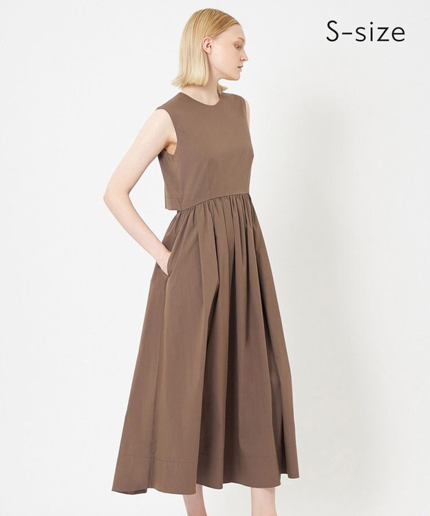 BEIGE， 【S-size・otonaMUSE7月号掲】HYDRANGEA / フレアワンピース Mocha