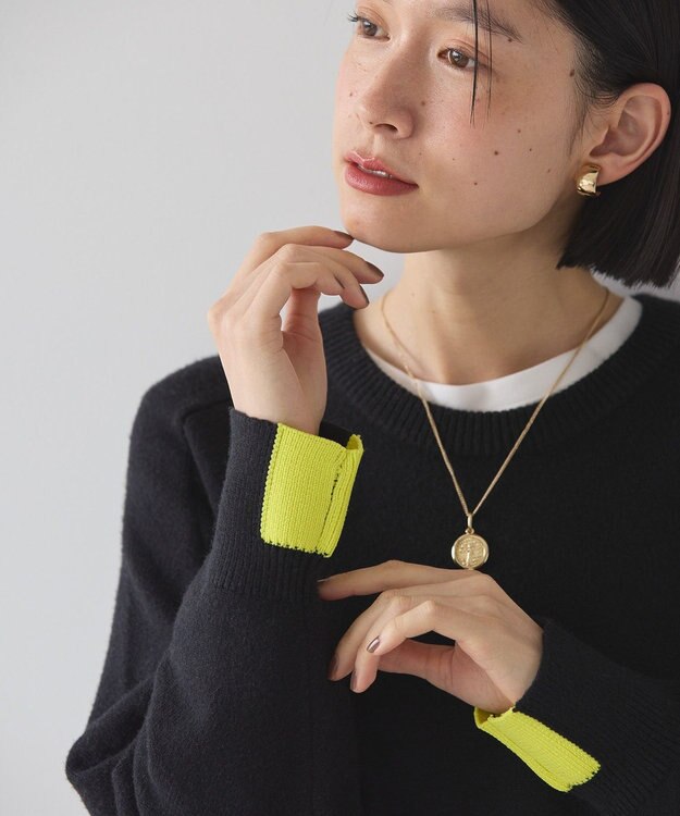 AMERICAN HOLIC バイパチラグランニットプルオーバー Black