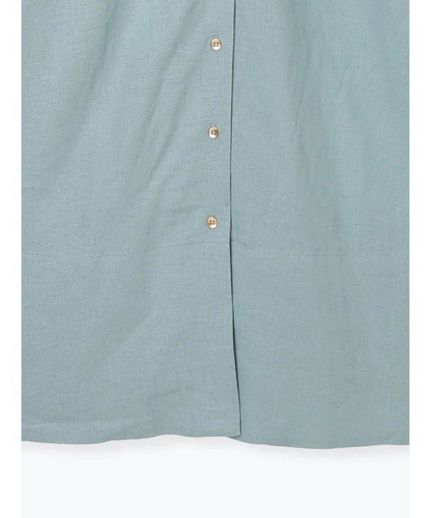 Te chichi レーヨンリネン共ベルトシャツワンピース グリーン