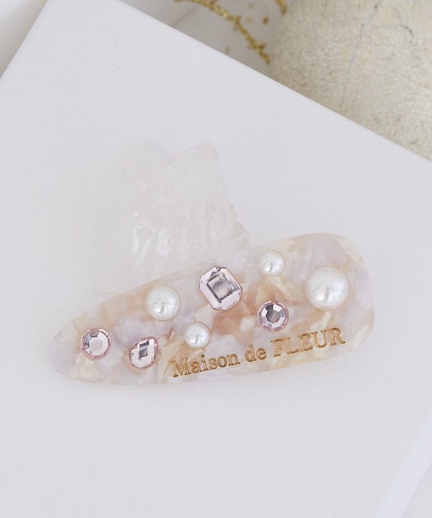 Maison de FLEUR ビジューアセチクリップ Light Pink