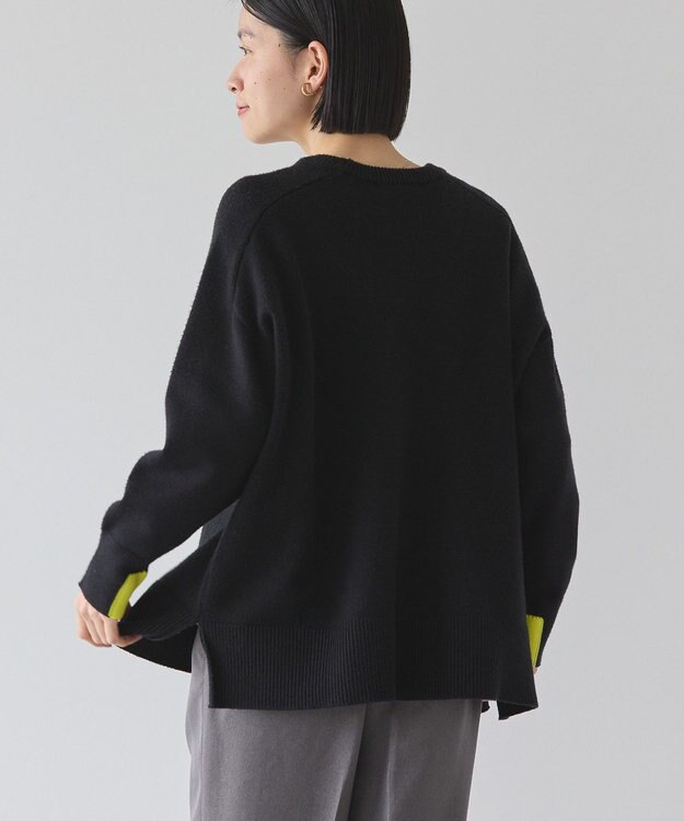 AMERICAN HOLIC バイパチラグランニットプルオーバー Black