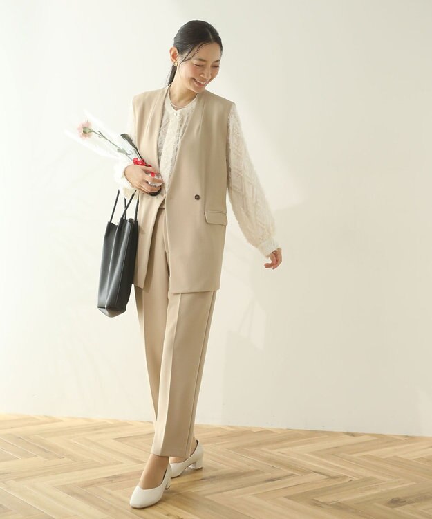 Green Parks Ｏ．フサフサ２ｗａｙボウタイブラウス Off White