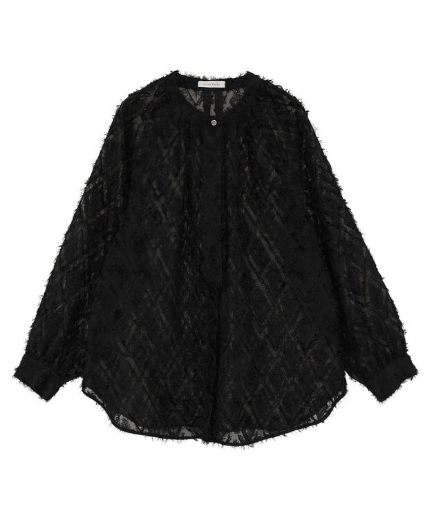 Green Parks Ｏ．フサフサ２ｗａｙボウタイブラウス Black