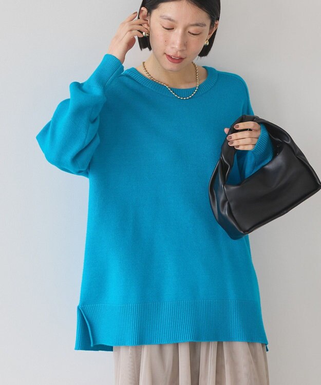 AMERICAN HOLIC バイパチラグランニットプルオーバー Turquoise Blue