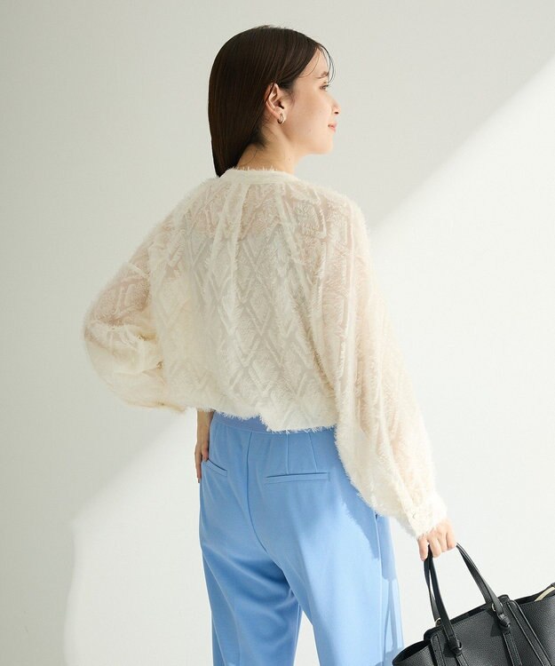 Green Parks Ｏ．フサフサ２ｗａｙボウタイブラウス Off White