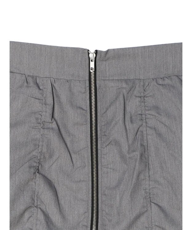 Green Parks ・ＥＬＥＮＣＡＲＥ　ＤＵＥ　シャーリングＷーＺＩＰスカート Gray