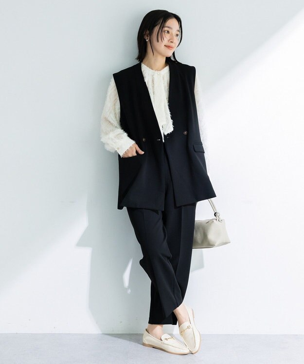 Green Parks Ｏ．フサフサ２ｗａｙボウタイブラウス Off White