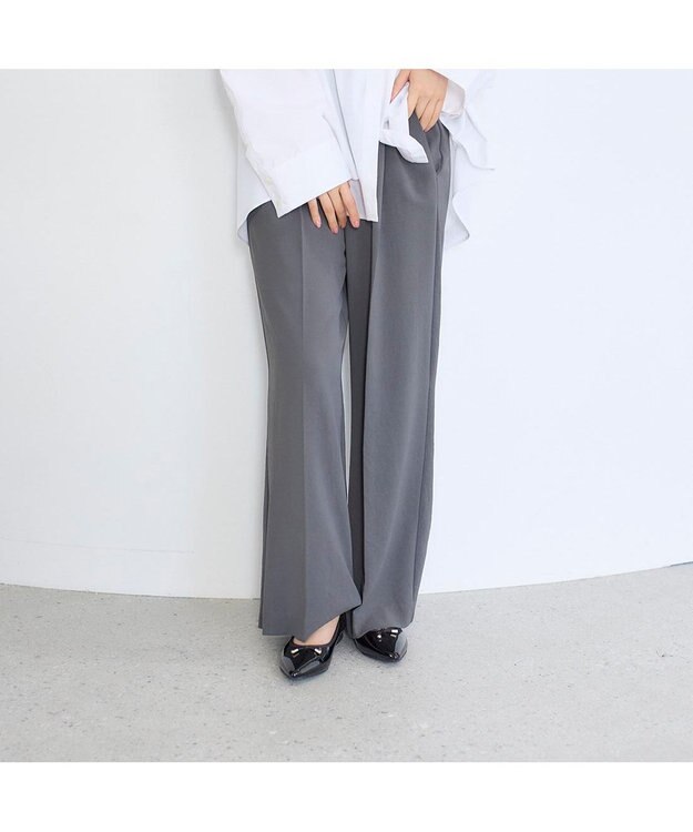 MODE ET JACOMO <carino>【レイン対応】中敷きデザインバレエシューズ ブラックエナメル