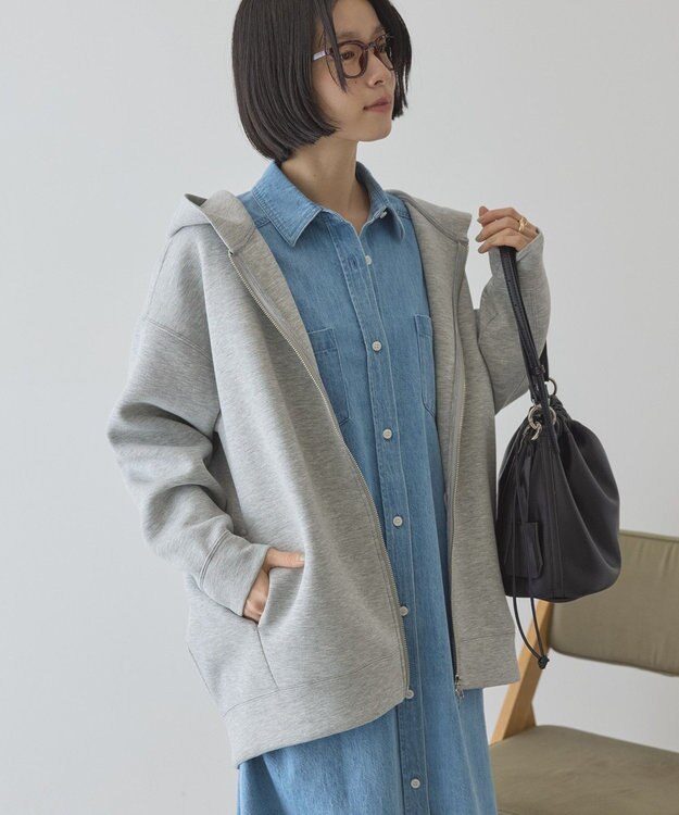 AMERICAN HOLIC ポンチZIPパーカー Light Gray Mixture