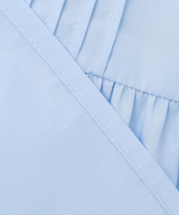 組曲 KIDS 【150-160㎝】レースペプラム ブラウス サックスブルー