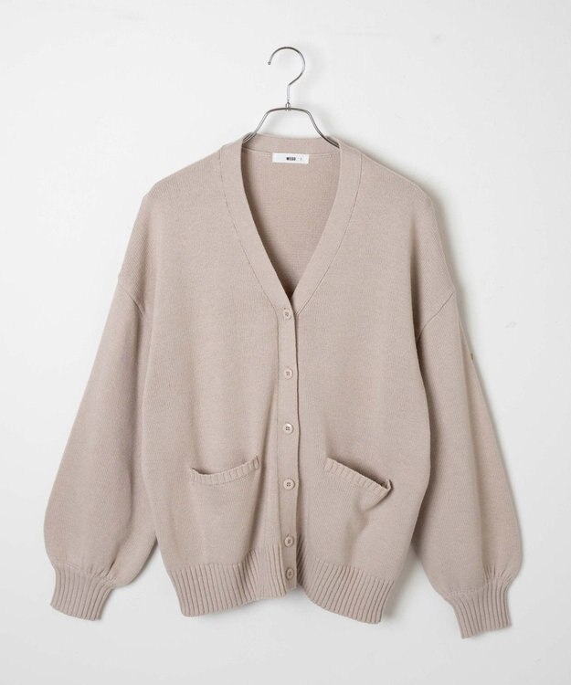 WEGO 【SCHOOL ITEM】ニットカーディガン ベージュ