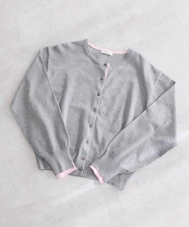 earth music&ecology 【予約】カラーコンビニットカーディガン グレー