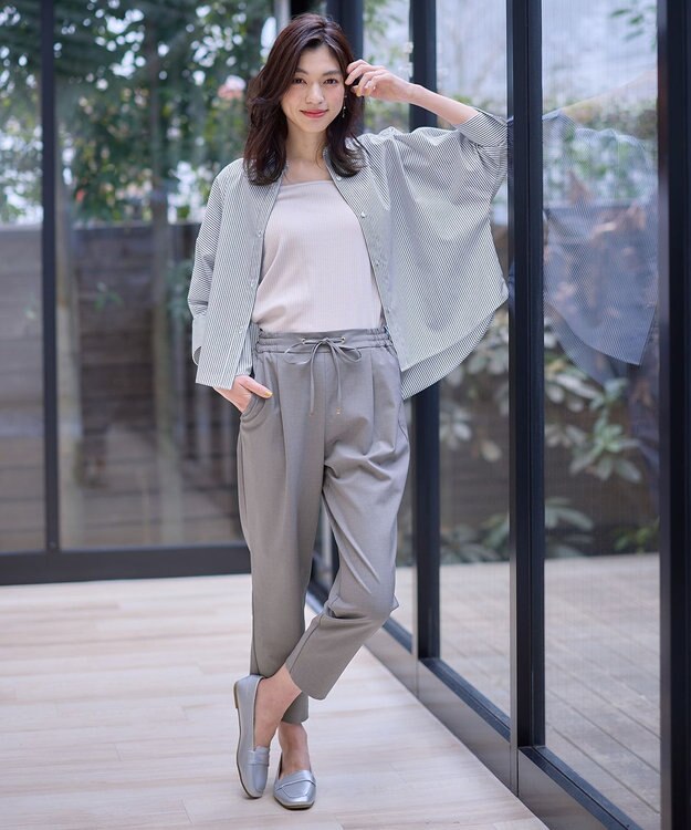 ANY スクエアタンクトップ グレージュ