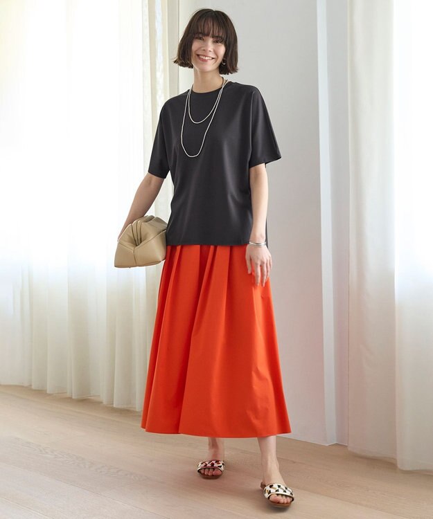 UNFILO L BEAUTY FORM フォルムＴシャツ チャコールグレー