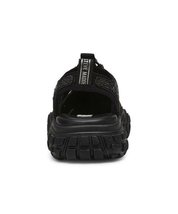 STEVE MADDEN MIDNITE ラインストーンスポーツサンダル ブラック