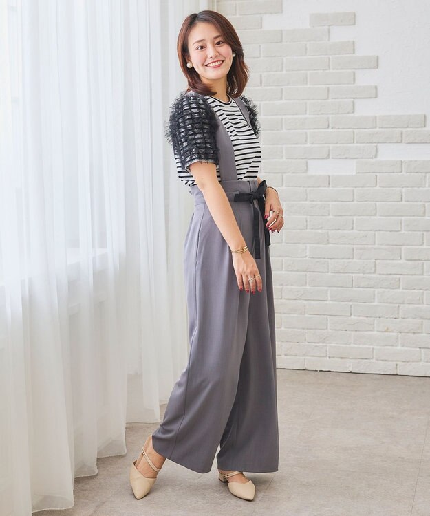 Feroux チュールスリーブ Tシャツ ボーダー系