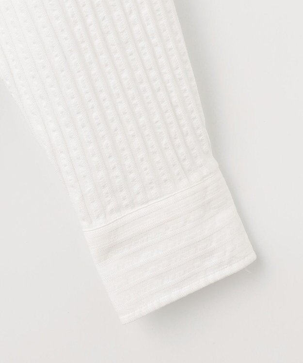 JOSEPH ABBOUD 【イージーケア】オーガニックコットンプリッセ シャツ ホワイト系