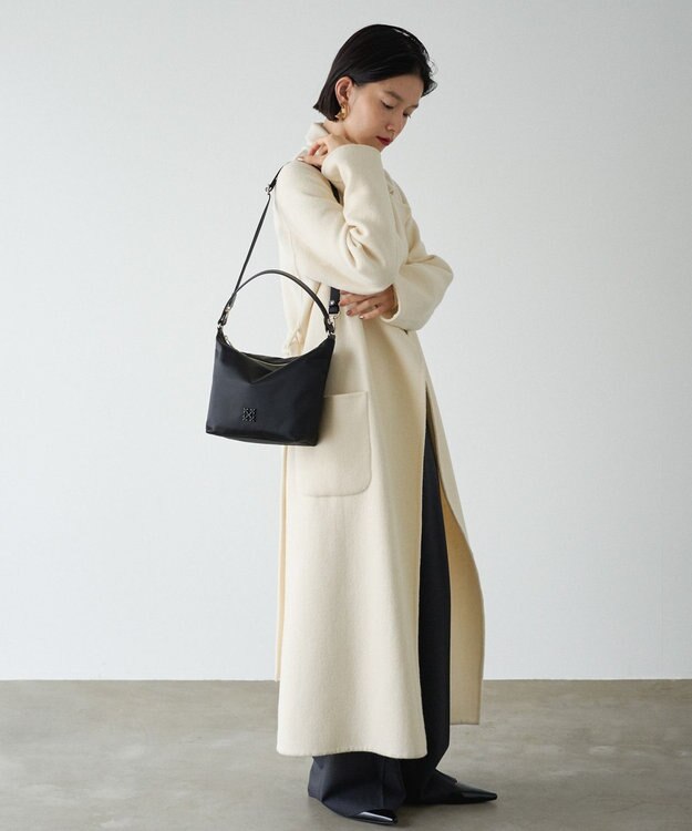 russet シンプルショルダーバッグ【クラウズナイロン】(CE-1467) Black