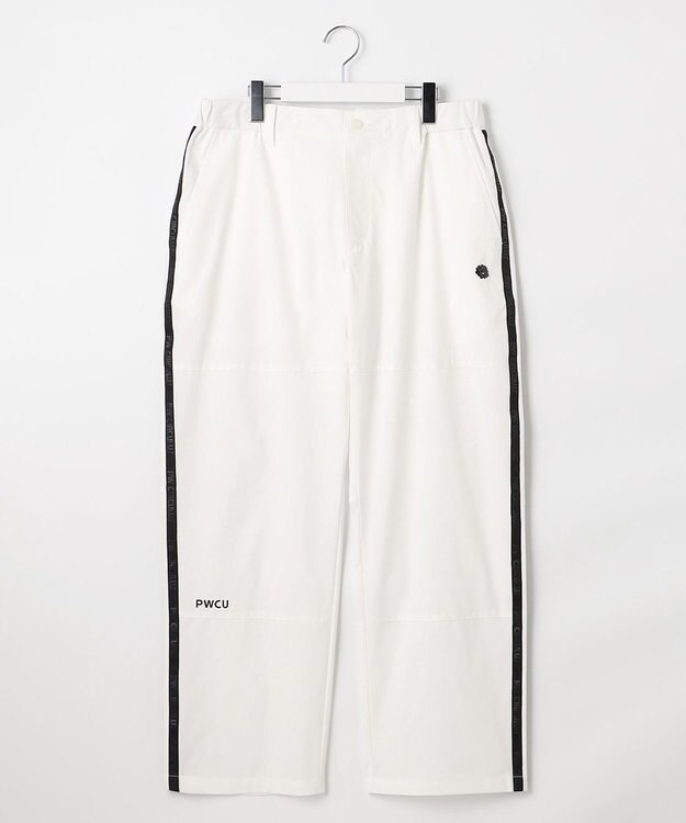 PW CIRCULUS 【撥水加工/ストレッチ】サイドストライプ ワイドパンツ ゴルフ ホワイト系