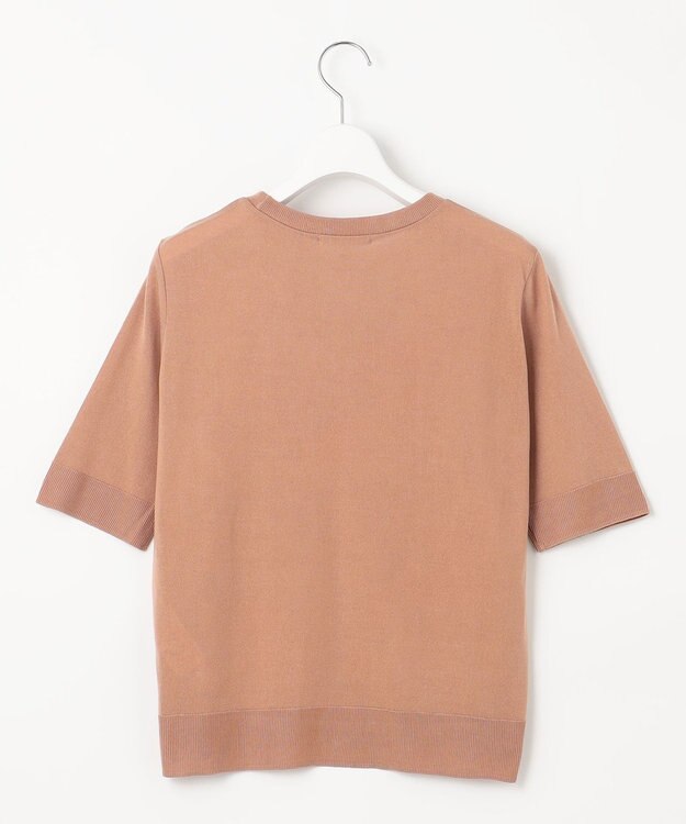 自由区 L 【アンサンブル対応・洗える】マラケシュフラワープリント半袖 ニットプルオーバー マルチ