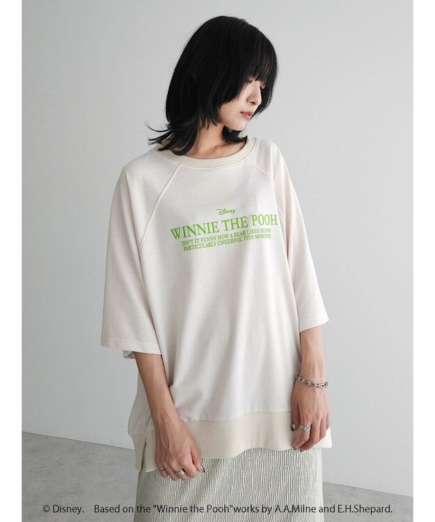 Green Parks Ｗｉｎｎｉｅ　ｔｈｅ　Ｐｏｏｈ／７分袖プルオーバー Ivory