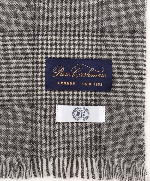 J.PRESS LADIES カシミヤ グレンチェック ストール グレー系3