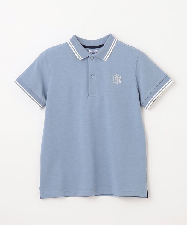 J.PRESS KIDS 【140-170cm】カノコ 半袖ポロシャツ サックスブルー系