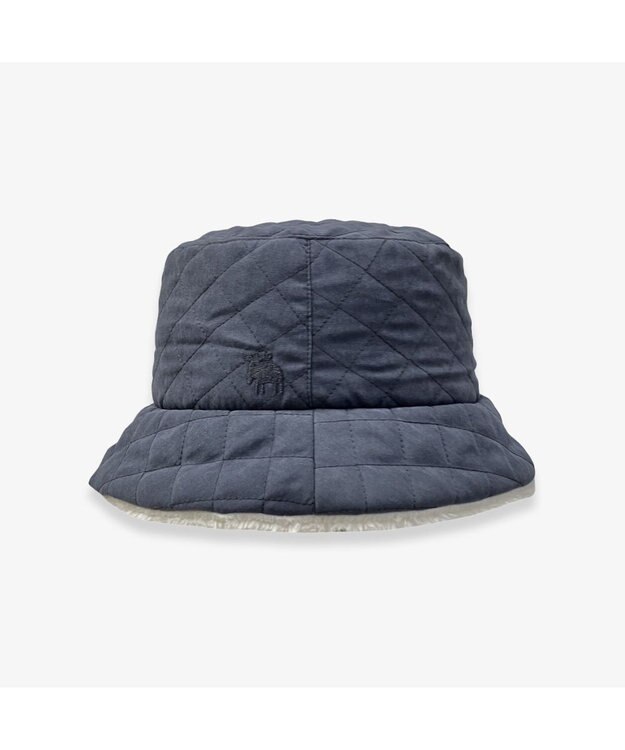 林八百吉商店 moz  バックサテンキルトバケットハット ブラック