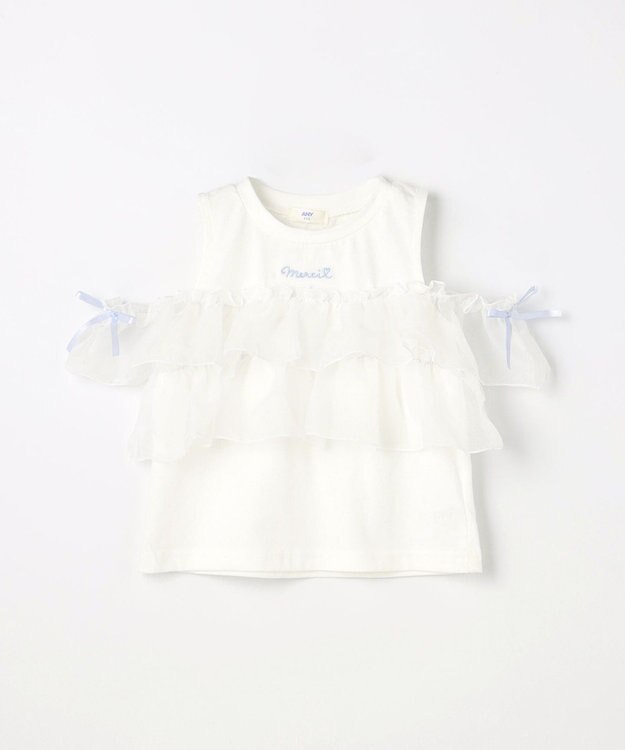 ANY KIDS 3WAY フリルドッキングTシャツ オフホワイト
