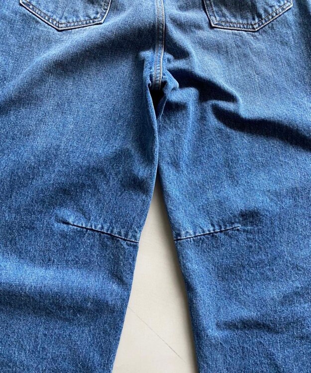 woadblue 再入荷＜坪田あさみさんコラボ＞コットン100％ ブレットデニムパンツ BLUE