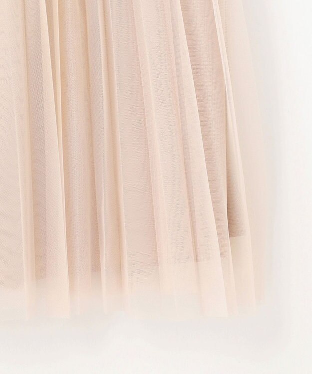 組曲 L 【WEB限定・KUMIKYOKU NAVY】ジャージーコンビ ギャザーチュール ワンピース ベージュ系