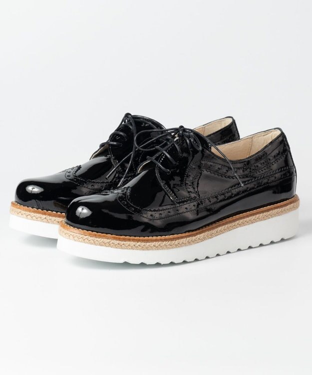 BONTRE 【BONTRE/ボントレ】ジュート厚底レースアップシューズ/05702-RS ブラック