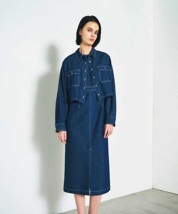 GRACE CONTINENTAL セットデニムワンピース インディゴ