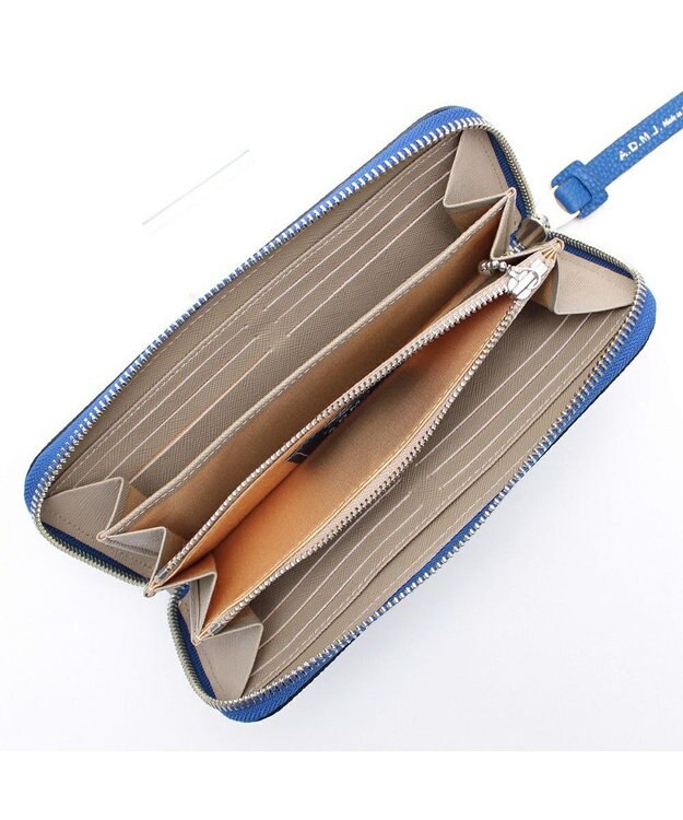 A.D.M.J. 【牛革】モーツァルト クリスタルソーイング ラウンドウォレット EL