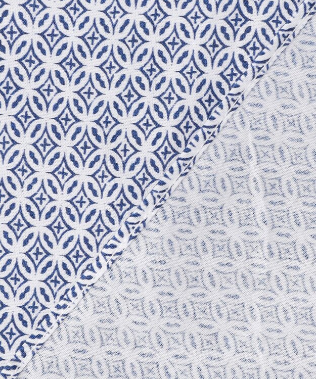 JOSEPH ABBOUD 【キングサイズ・オーガニックコットン・日本素材】ジオメトリックパターンプリントシャツ　26SSモデル ネイビー系5