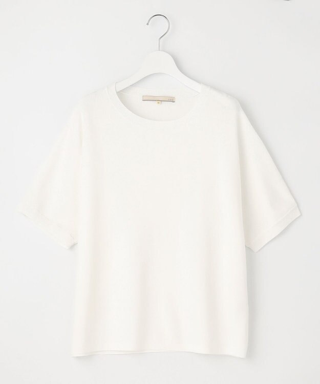 自由区 【好評につき新色追加・9色展開・洗える・XSサイズあり】クレープストレッチドルマン ニット アイボリー系